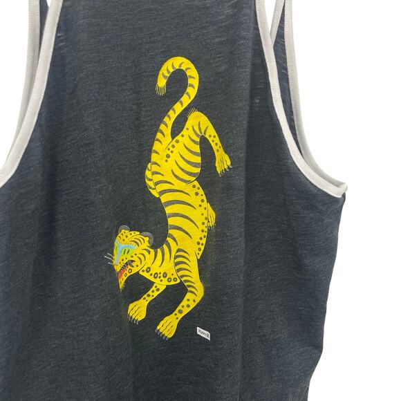 Hurley Nike Dri Fit Tiger Print Tank Top Dark Gray Womens XS - Picture 2 of 4